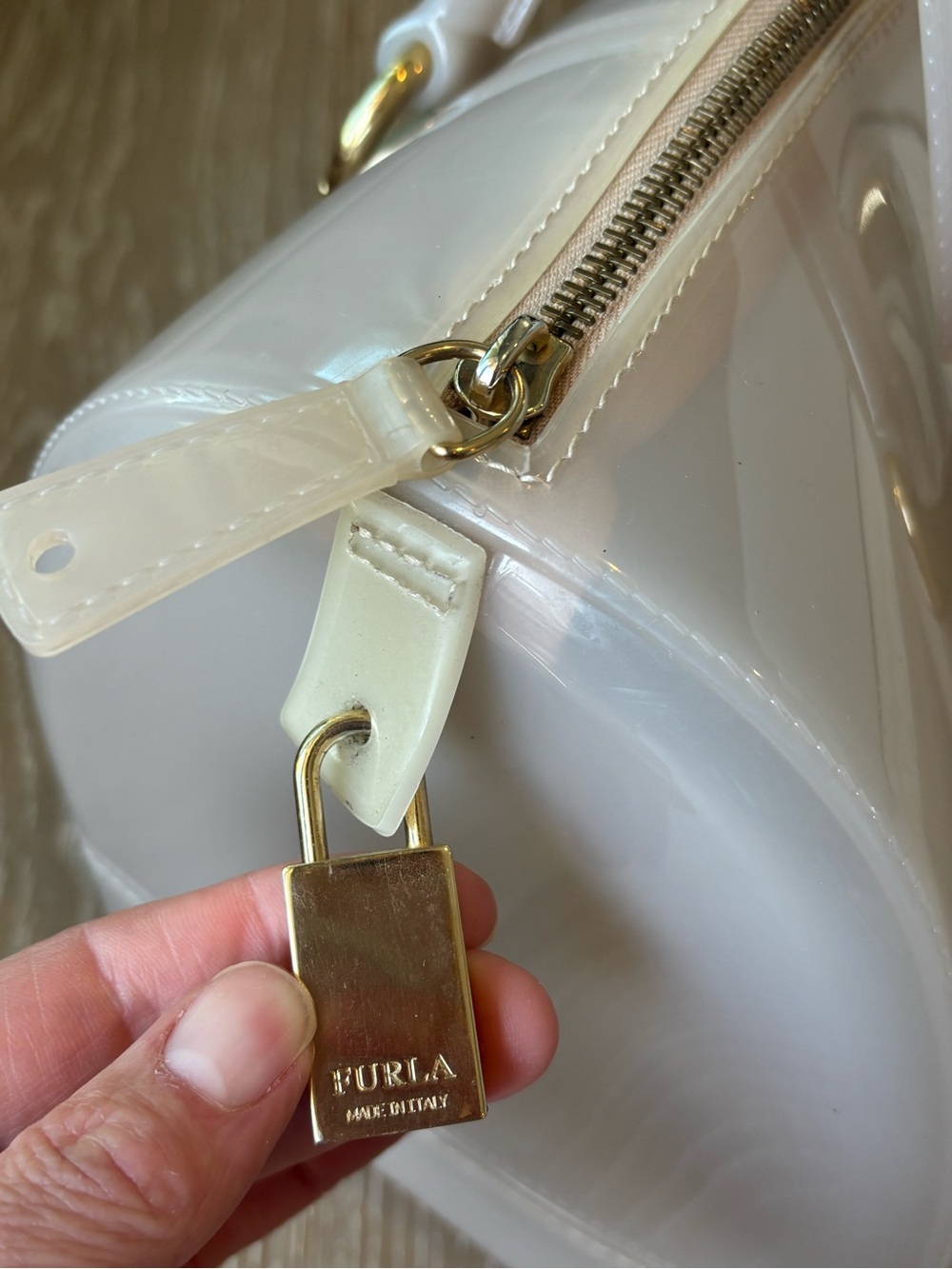 Furla Rose Candy Glossy Dome Satchel - Picture 4 of 10